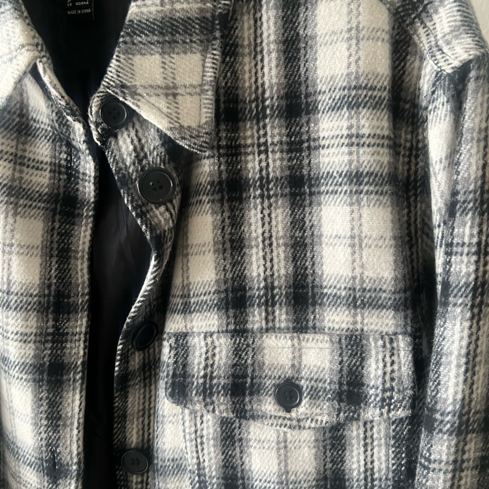 Plaid Button-Up Jacket